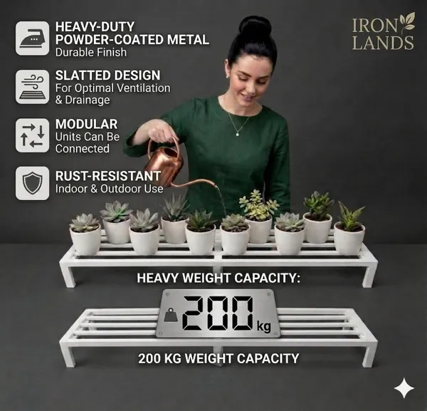 Iron_Lands_Oak_37_Inch_Spectacular_3_Feet_Heavy_Duty_Rectangle_Plant_Stand_Modern_Design_For_Indoor_Outdoor_Use_Sturdy_Anti_Rust_Planter_Stand_For_Garden_Balcony_Patio_White