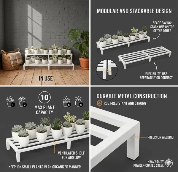 Iron_Lands_Oak_37_Inch_Spectacular_3_Feet_Heavy_Duty_Rectangle_Plant_Stand_Modern_Design_For_Indoor_Outdoor_Use_Sturdy_Anti_Rust_Planter_Stand_For_Garden_Balcony_Patio_White