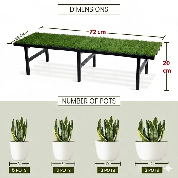 Iron_Lands_Solid_Hulk_72_Cm_With_Green_Grass_Metal_Pot_Stand_Supports_Up_To_200_Kg_Artificial_Grass_Mat_Included_For_Balcony_Indoor_Outdoor_Garden_Display_Home_Decor_Set_Of_2_Pcs_Black