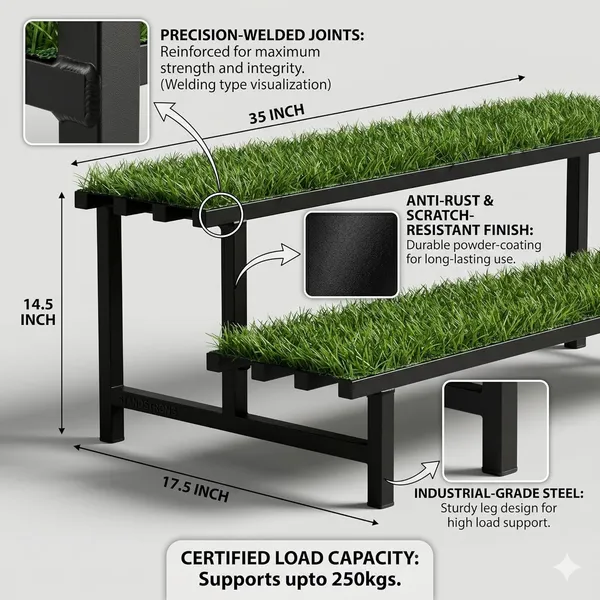Iron_Lands_Hulk_2_Step_With_Green_Grass_Metal_Pot_Stand_Supports_Up_To_200_Kg_Artificial_Grass_Mat_Included_For_Balcony_Indoor_Outdoor_Garden_Display_Home_Decor_Black