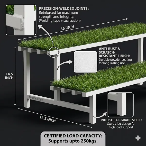 Iron_Lands_Hulk_2_Step_With_Green_Grass_Metal_Pot_Stand_Supports_Up_To_200_Kg_Artificial_Grass_Mat_Included_For_Balcony_Indoor_Outdoor_Garden_Display_Home_Decor_White