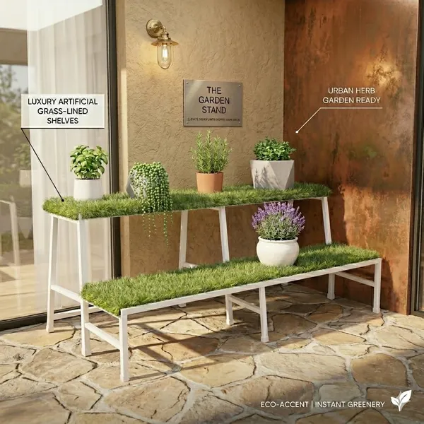 Iron_Lands_Oak_2_Step_37_With_Green_Grass_Spectacular_3_Feet_Heavy_Duty_Metal_Perfect_Plant_Stands_Display_Rack_Indoor_Outdoor_For_Your_Home_Balcony_Hotel_And_Garden_Decor_White