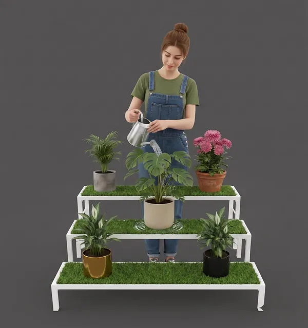 Iron_Lands_Block_3_Step_With_Green_Grass_Metal_Pot_Stand_Supports_Up_To_300_Kg_Artificial_Grass_Mat_Included_For_Balcony_Indoor_Outdoor_Garden_Display_Home_Decor_White
