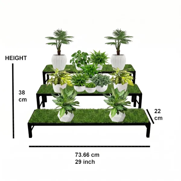 Iron_Lands_Block_3_Step_With_Green_Grass_Metal_Pot_Stand_Supports_Up_To_300_Kg_Artificial_Grass_Mat_Included_For_Balcony_Indoor_Outdoor_Garden_Display_Home_Decor_Black