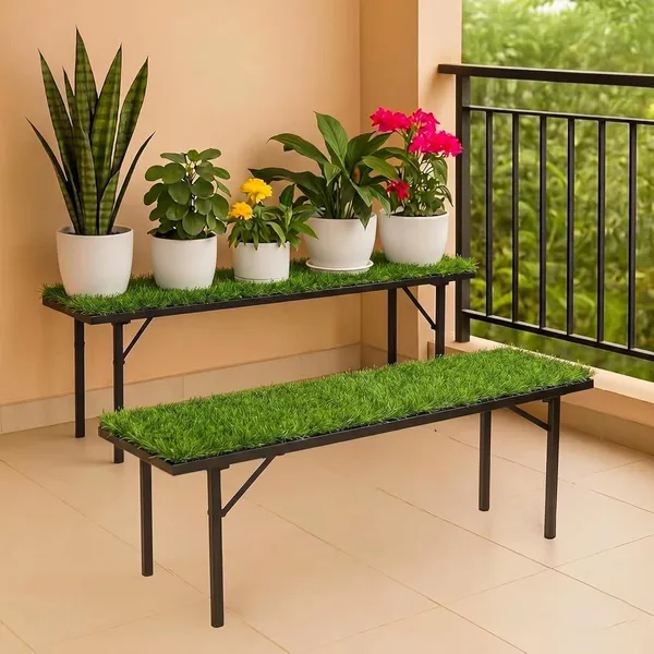 Iron_Lands_Oak_37inch_High_Step_3_Feet_With_Green_Grass_Metal_Pot_Stand_Supports_Up_To_200_Kg_Artificial_Grass_Mat_Included_For_Balcony_Indoor_Outdoor_Garden_Display_Home_Decor_Pack_Of_2_Black