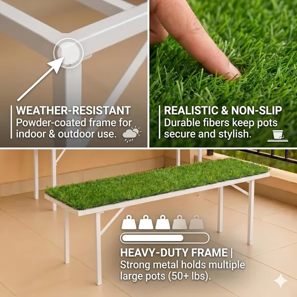 Iron_Lands_Oak_37inch_High_Step_3_Feet_With_Green_Grass_Metal_Pot_Stand_Supports_Up_To_200_Kg_Artificial_Grass_Mat_Included_For_Balcony_Indoor_Outdoor_Garden_Display_Home_Decor_Pack_Of_1_White