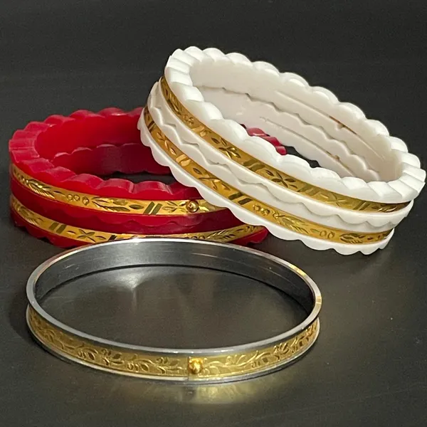 Ptslife_Designer_Bangles_Set_Mix_Of_Goldtone,_White_And_Red_Bangles_For_Women(Size_22_To_28)