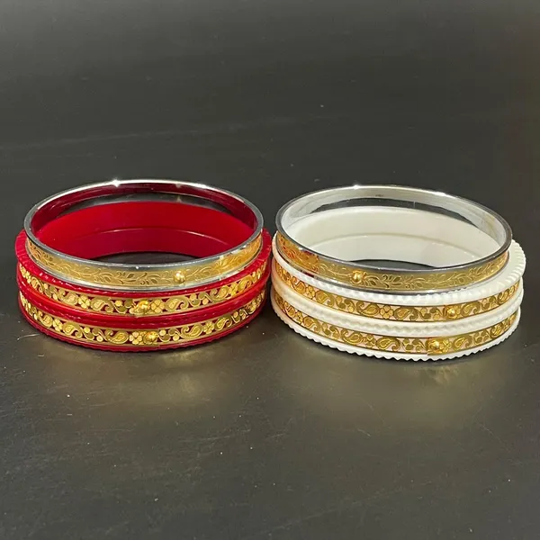Traditional_Ethnic_Bangles_Set_Red_And_White_With_Golden_Floral_Design_For_Women_(Set_Of_8)