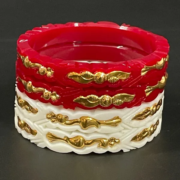 Elegant_Red_And_White_Bangles_With_Gold_Embellishments_For_Women__Set_Of_6