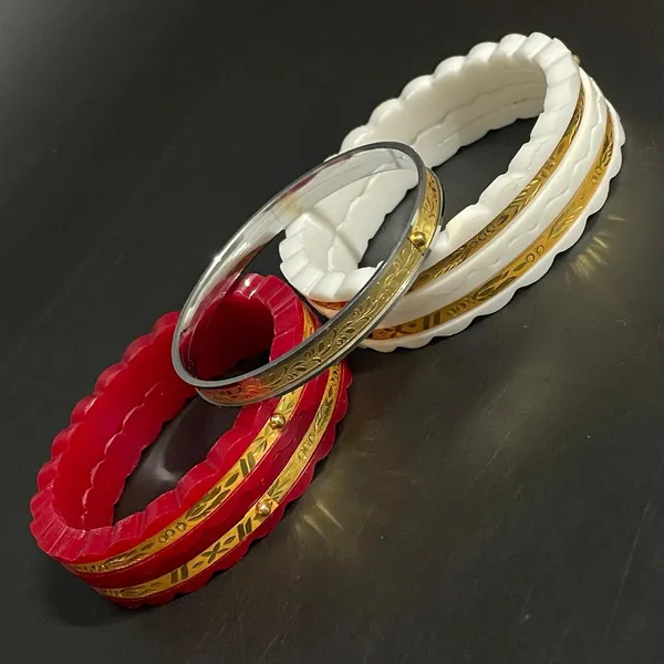 Ptslife_Designer_Bangles_Set_Mix_Of_Goldtone,_White_And_Red_Bangles_For_Women(Size_22_To_28)