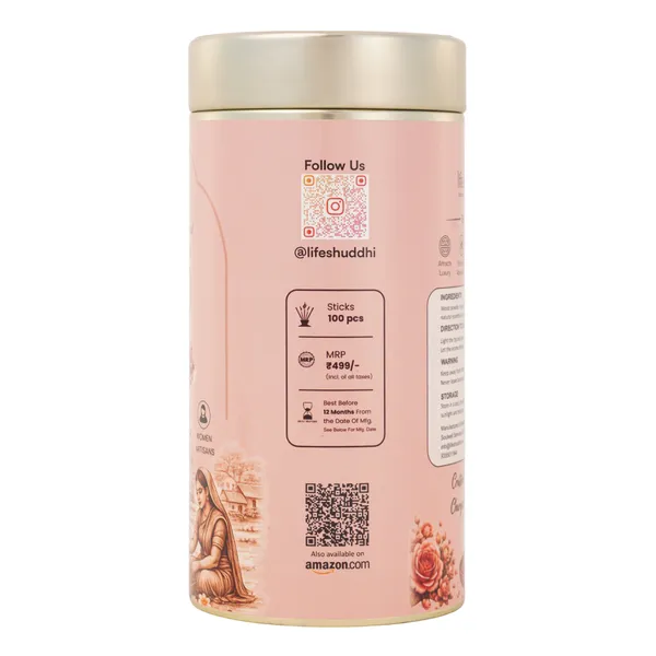 Life_Shuddhi_Organic_Energised_Rose_Dhoop_Sticks_-_100_Pcs