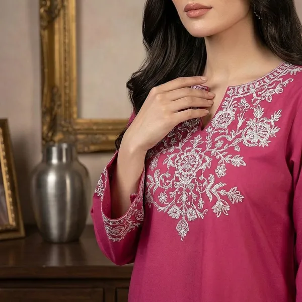 Embroidery_Pink_Cotton_Kurta_Set_With_Palazzo_Pants