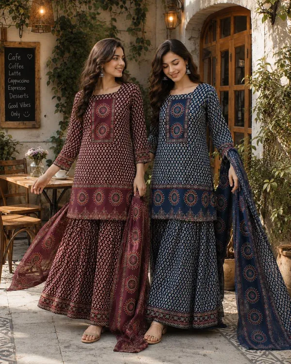 Elegant_Blue_Printed_3-Piece_Suit