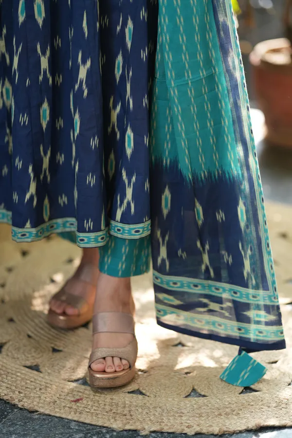 Navy_Blue_Cotton_Kurta_Set_With_Dupatta_For_Women