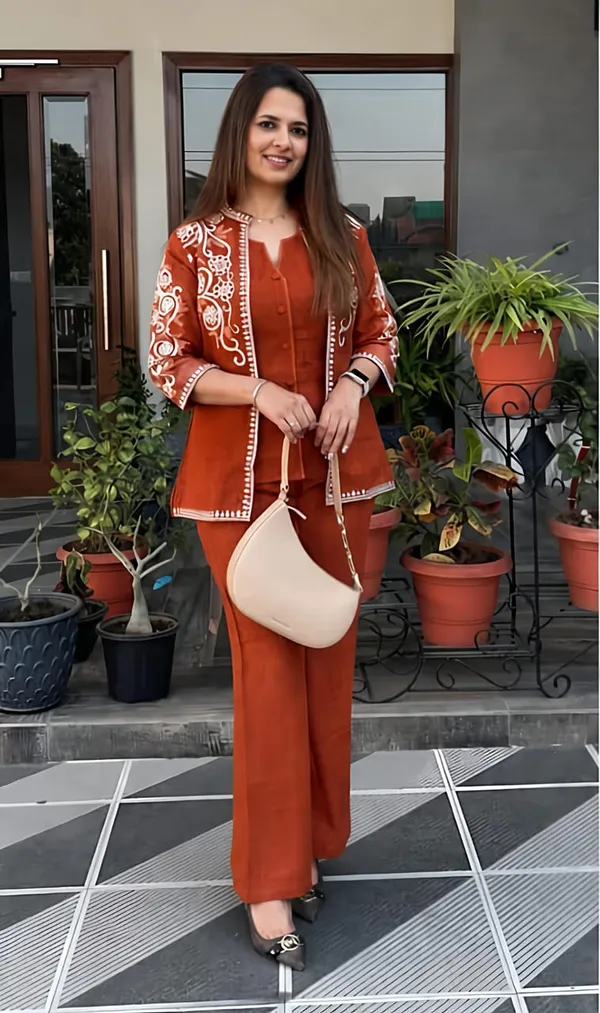 Rust_Embroidered_Co-Ord_Set_for_Women