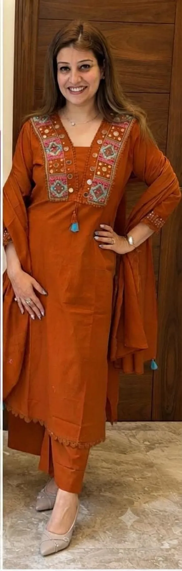 Women’s_Magenta_Embroidered_Kurta_Pant_Set_with_Dupatta_|_Elegant_Ethnic_Wear