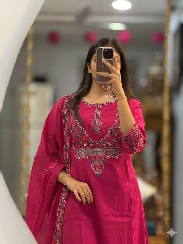 Elegant_Crimson_Pink_Printed_Kurta_Set_With_Dupatta_For_Women