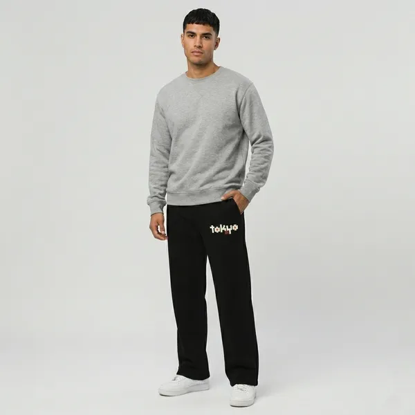 Tokyo_Japan_Graphic_Print_Black_Casual_Pants_for_Men_and_Women_