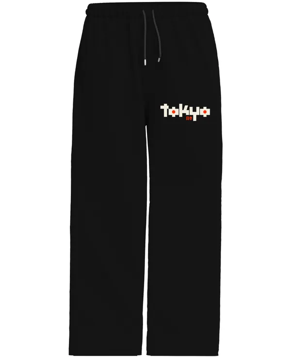 Tokyo_Japan_Graphic_Print_Black_Casual_Pants_for_Men_and_Women_