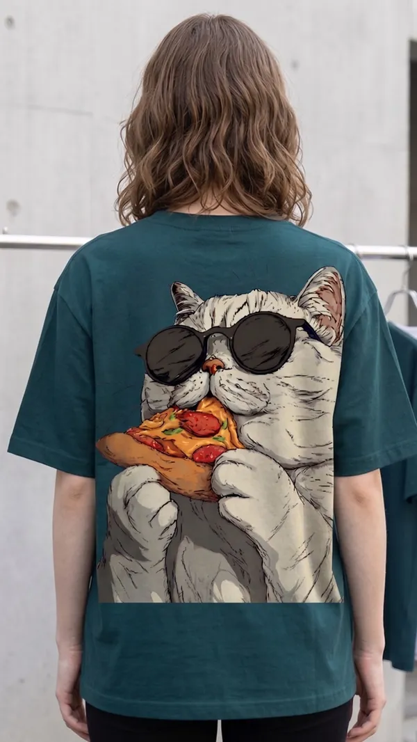 Teal_Oversized_Graphic_Print_Unisex_T-Shirt