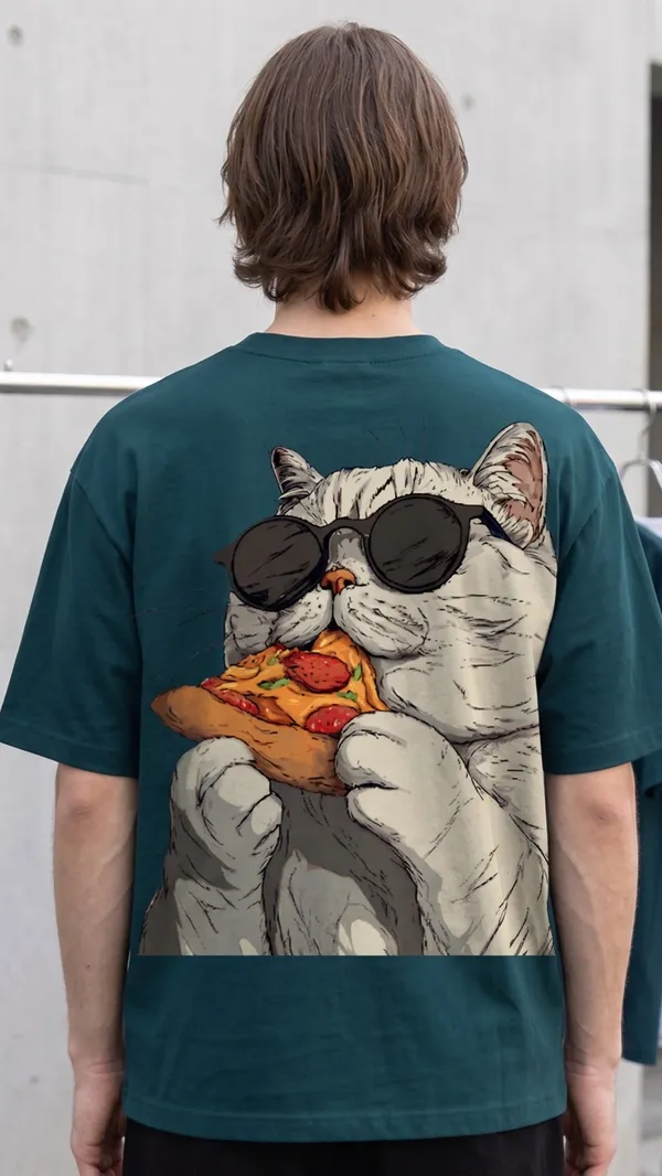 Teal_Oversized_Graphic_Print_Unisex_T-Shirt