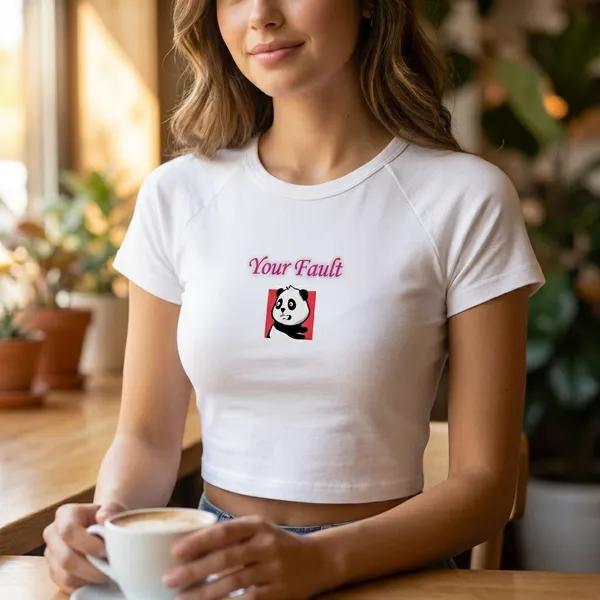White_Crop_Top_With_Panda_Print_And_Pink_Text_For_Women