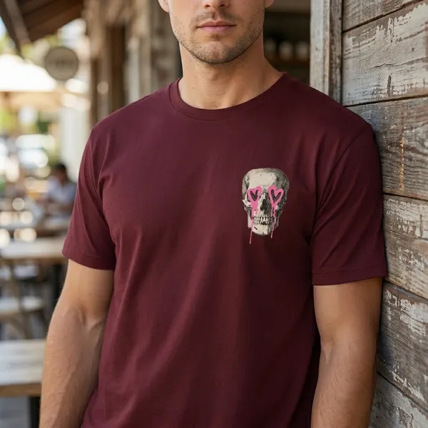 Maroon_Skull_Heart_Print_Oversized_T-Shirt_for_Men