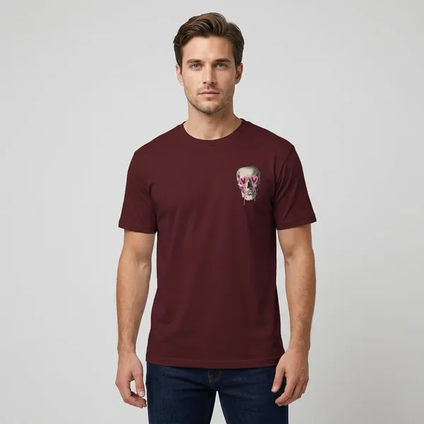 Maroon_Skull_Heart_Print_Oversized_T-Shirt_for_Men