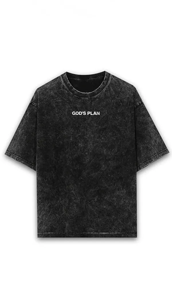 Black_Acid_Wash_Oversized_God's_Plan_Graphic_T-Shirt