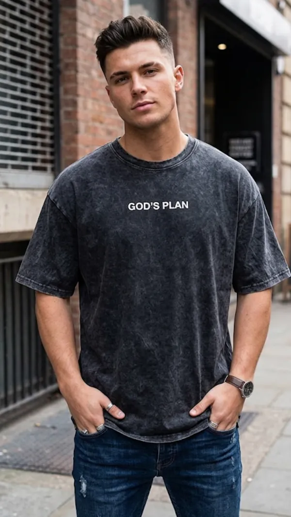 Black_Acid_Wash_Oversized_God's_Plan_Graphic_T-Shirt
