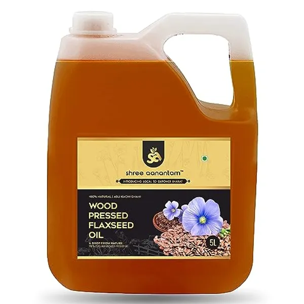 Shree_Aanantam_Wooden_Cold_Pressed_Organic_Flaxseed_Oil
