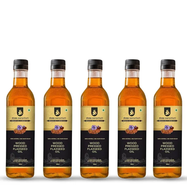 Shree_Aanantam_Wood_Pressed_Flaxseed_Oil_Pack_Of_5