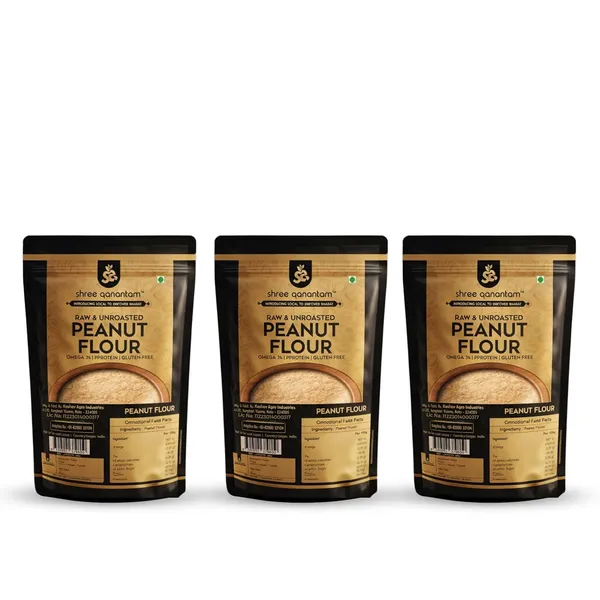 Shree_Aanantam_Natural_Peanut_Flour_Made_With_Fresh_Peanuts_Vegan_Pack_Of_3