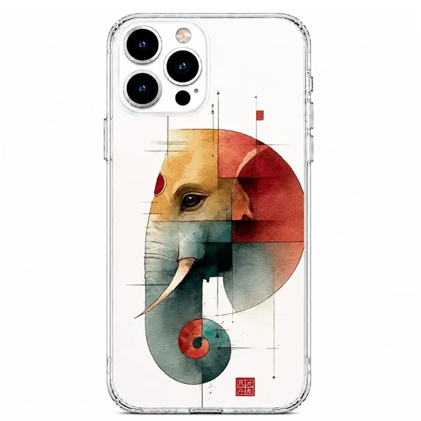 Abstract_Geometric_Lord_Ganesha_Clear_Case