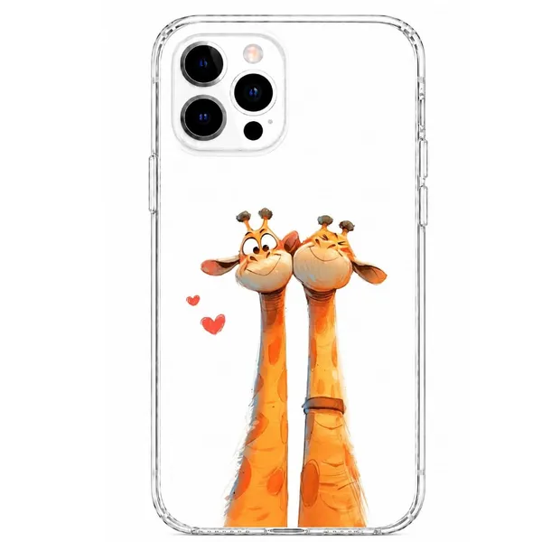 Whimsical_Cuddling_Giraffes_Clear_Case