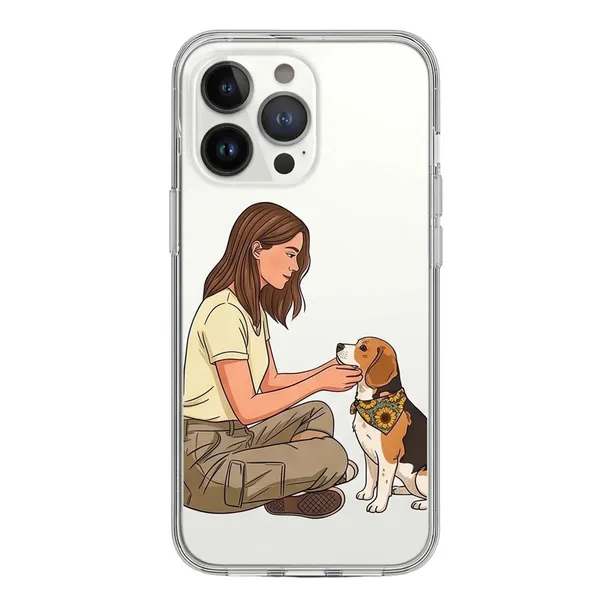 Girl_&_Dog_Best_Friends_Aesthetic_Clear_Case