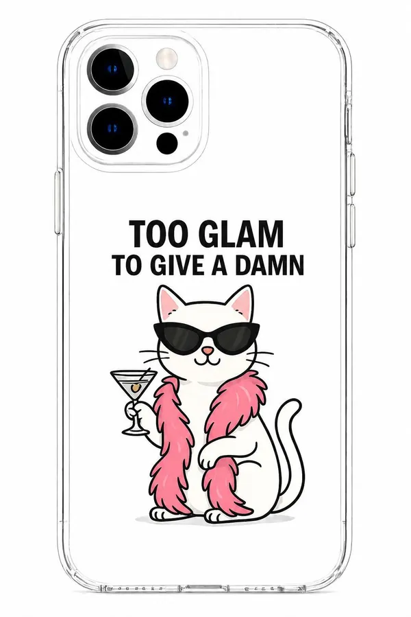 Too_Glam_To_Give_A_Damn_Fashion_Cat_Phone_Case
