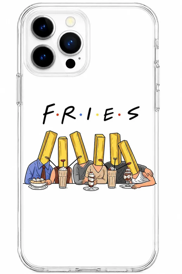 French_Fries_Friends_Parody_Clear_Phone_Case