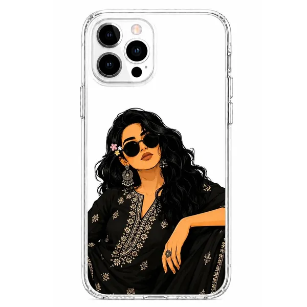 Desi_Chic_Traditional_Girl_Clear_Phone_Case