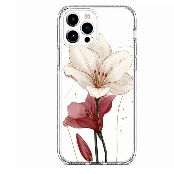 Golden_Hour_Lilies_Clear_Phone_Case