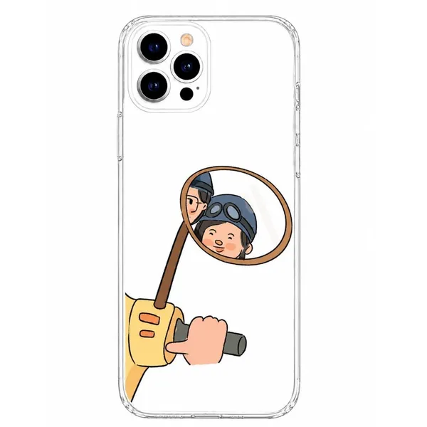 Retro_Scooter_Mirror_Reflection_Clear_Phone_Case