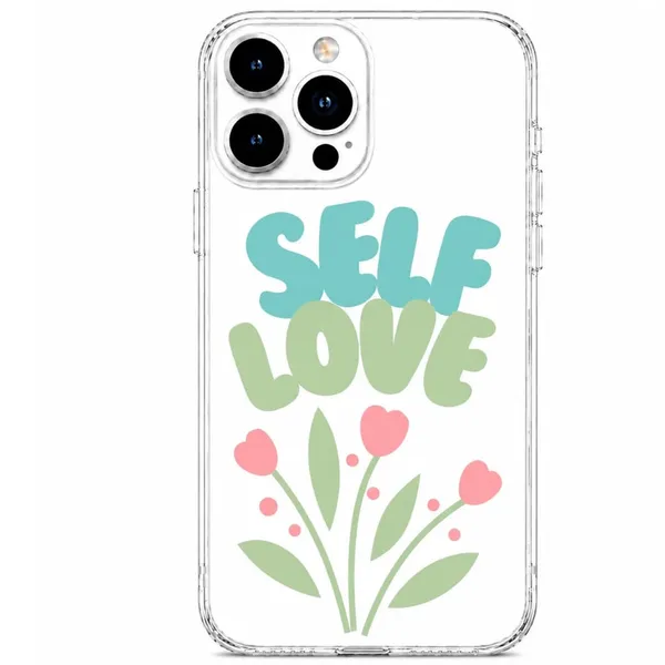 Self_Love_Flowers_Retro_Clear_Phone_Case