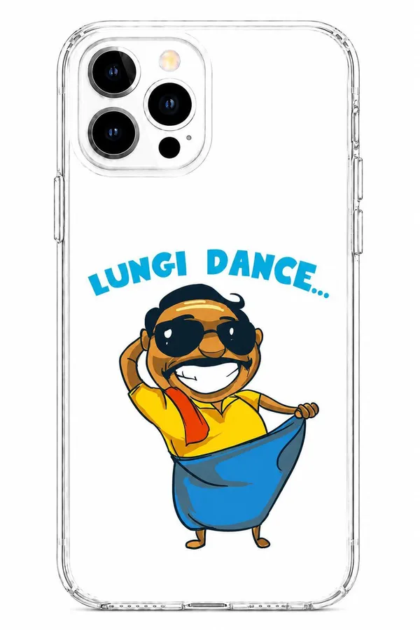 Lungi_Dance_Funny_Cartoon_Clear_Phone_Case