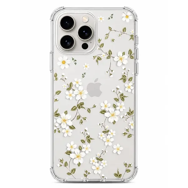 Vintage_Jasmine_Blossom_Trail_Clear_Phone_Case