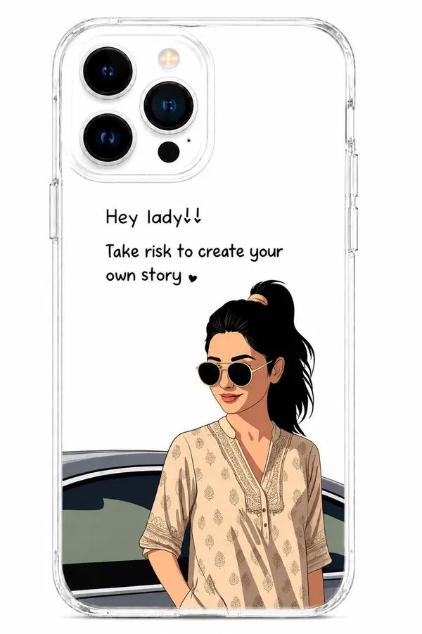 Take_Risks_Create_Your_Own_Story_Clear_Phone_Case