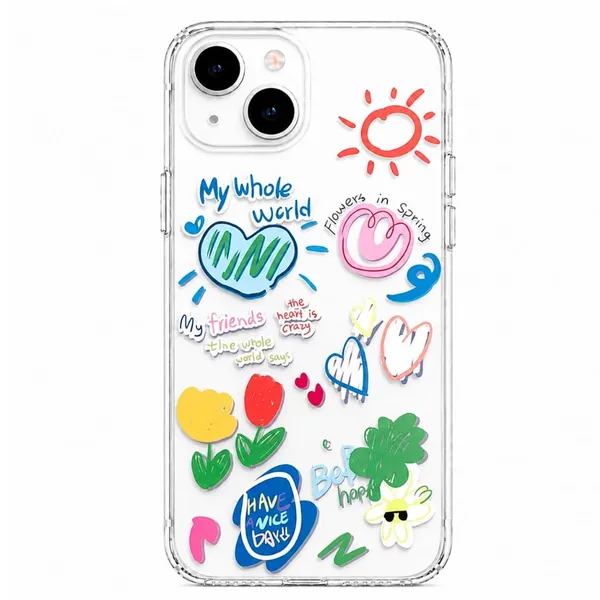 Colorful_Indie_Scribbles_and_Doodles_Clear_Phone_Case