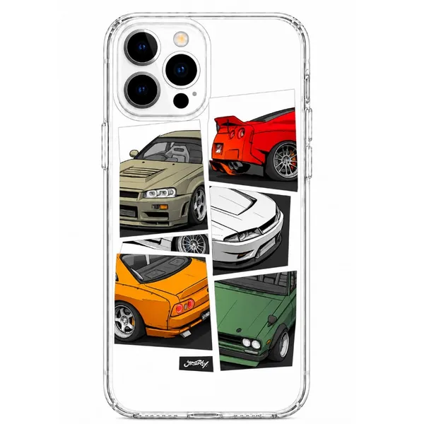 JDM_Legends_Sports_Cars_Collage_Clear_Phone_Case