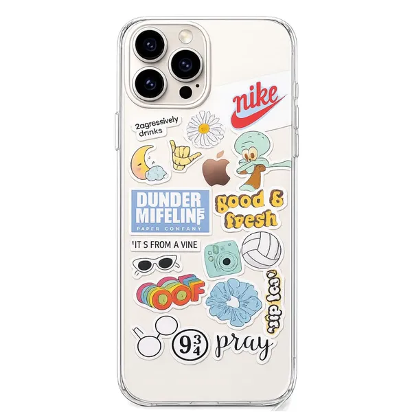 Retro_Sticker_Pack_Collage_Clear_Phone_Case
