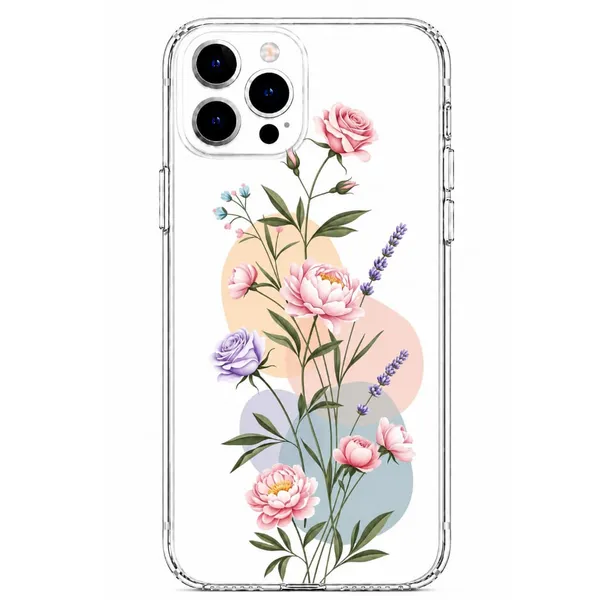 Botanical_Pastel_Palette_Floral_Bouquet_Clear_Phone_Case