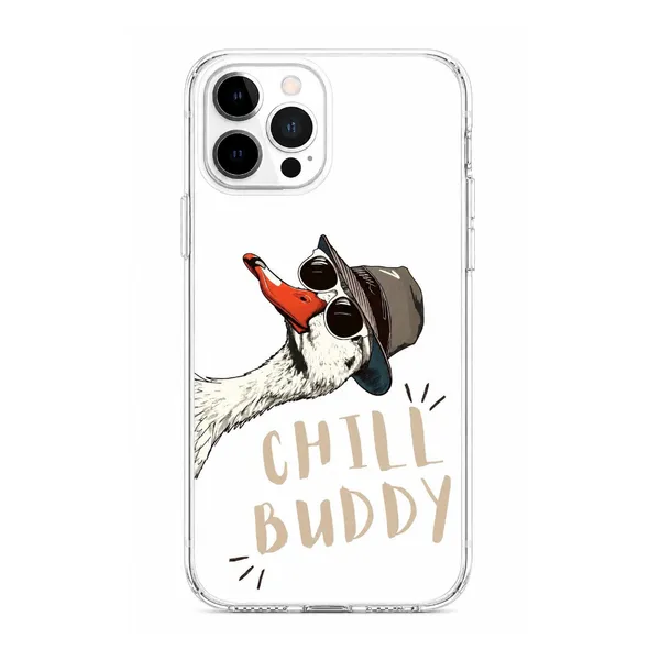 Chill_Duck_Graphic_Clear_Tpu_Phone_Case